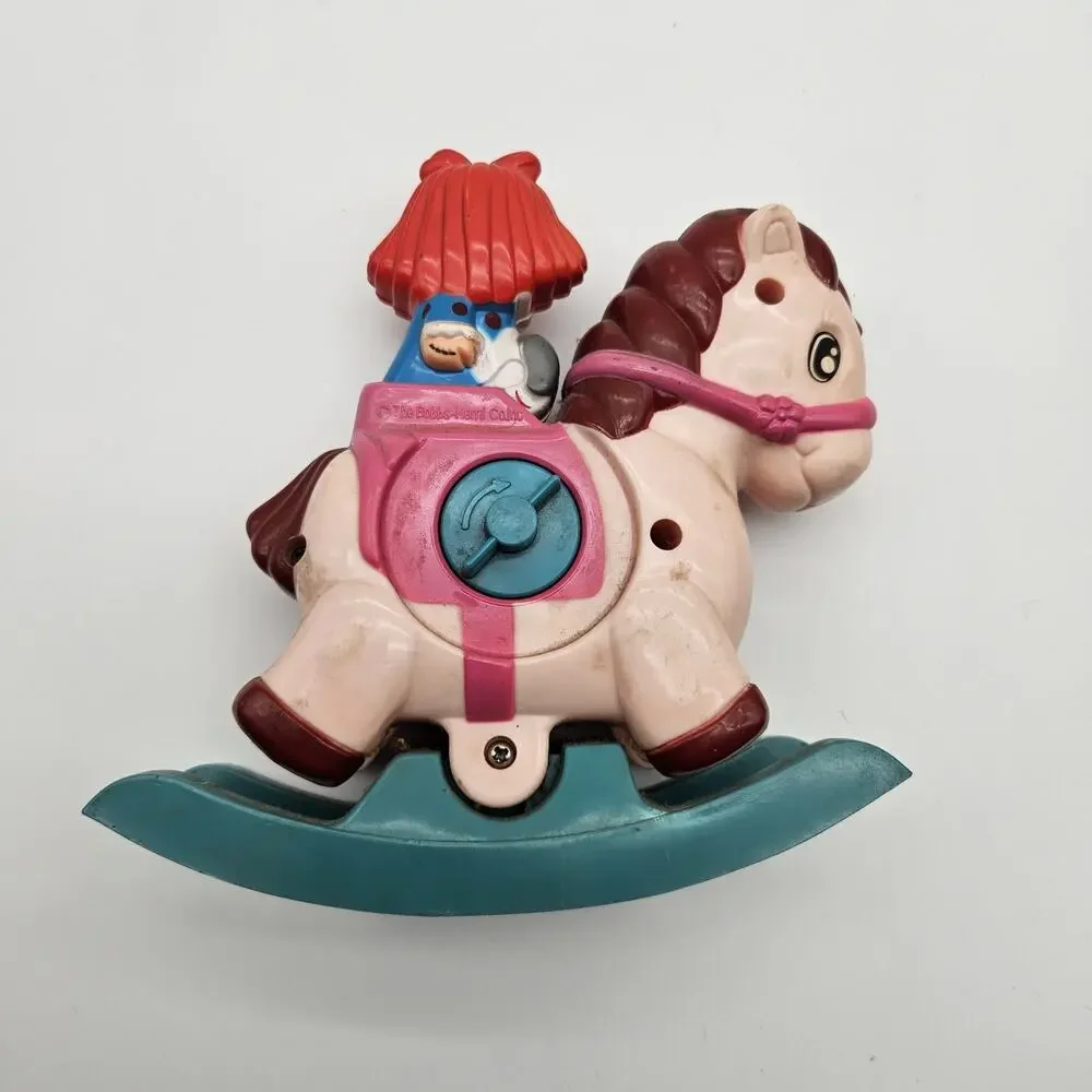 VTG Raggedy Ann Musical‎ Wind Up Rocking Horse Illco See DESCRIPTION
